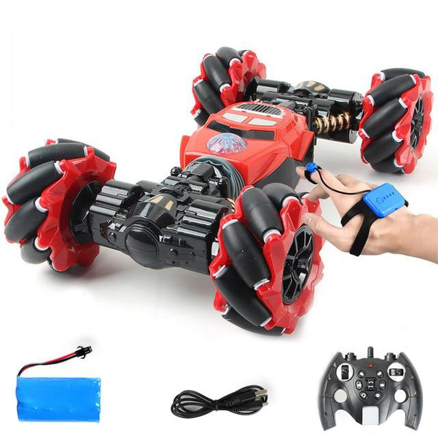 RC car 4WD RC stunt car gesture induction twisting off-road vehicle light music drift high-speed climbing toy