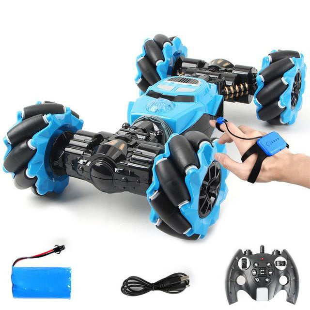 RC car 4WD RC stunt car gesture induction twisting off-road vehicle light music drift high-speed climbing toy