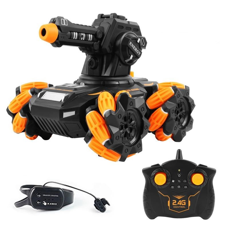 NEW Water Bomb 2.4G RC Interactive Mech Tank Sideslip Drift 360° Rotation Stunt Car Toy