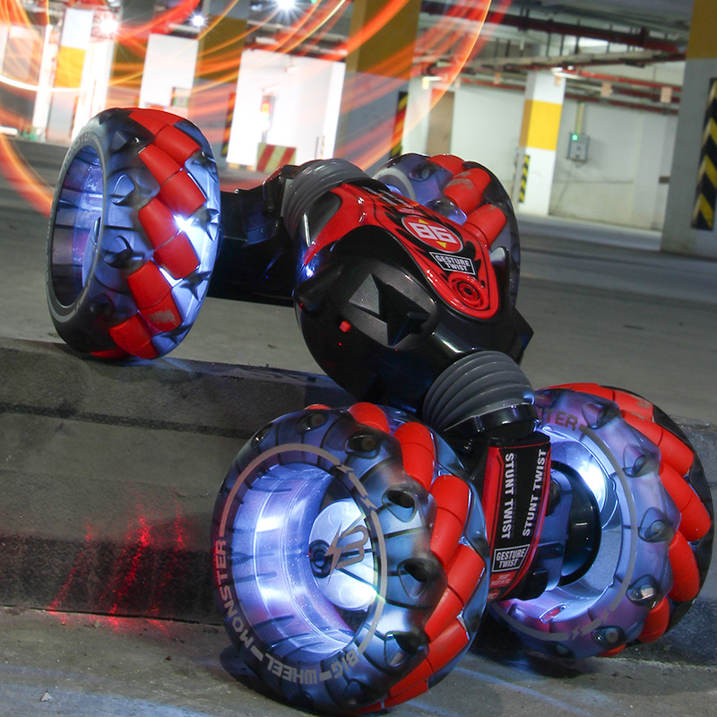RC Car 4WD RC Stunt Car Gesture Induction Twisting Drift RC Toys With Light & Music