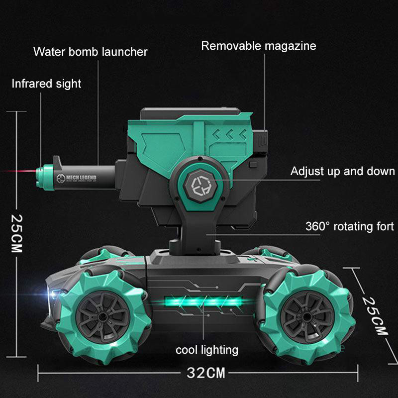 RC Tank 2.4g Infrared Multiplayer battle Can Launch Water Bomb Armored Tank Toy Car