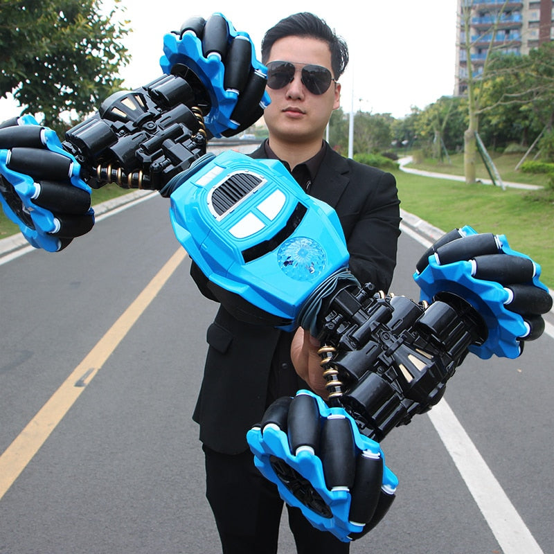 RC car 4WD RC stunt car gesture induction twisting off-road vehicle light music drift high-speed climbing toy