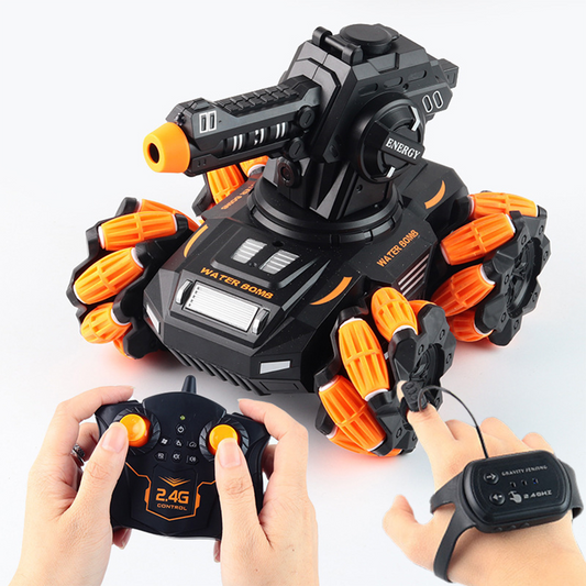 NEW Water Bomb 2.4G RC Interactive Mech Tank Sideslip Drift 360° Rotation Stunt Car Toy
