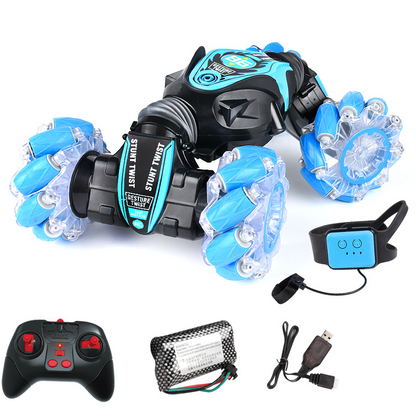 RC Car 4WD RC Stunt Car Gesture Induction Twisting Drift RC Toys With Light & Music