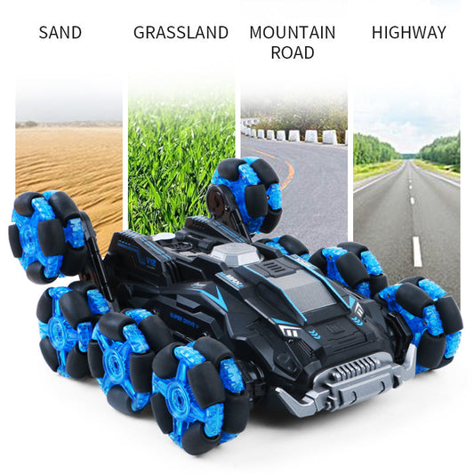 RC Car 8 Wheels 360° Rotation Stunt Gesture Sensing Watch Spray RC Vehicle with Light Music Led