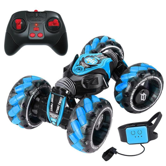 RC Car 4WD RC Stunt Car Gesture Induction Twisting Drift RC Toys With Light & Music